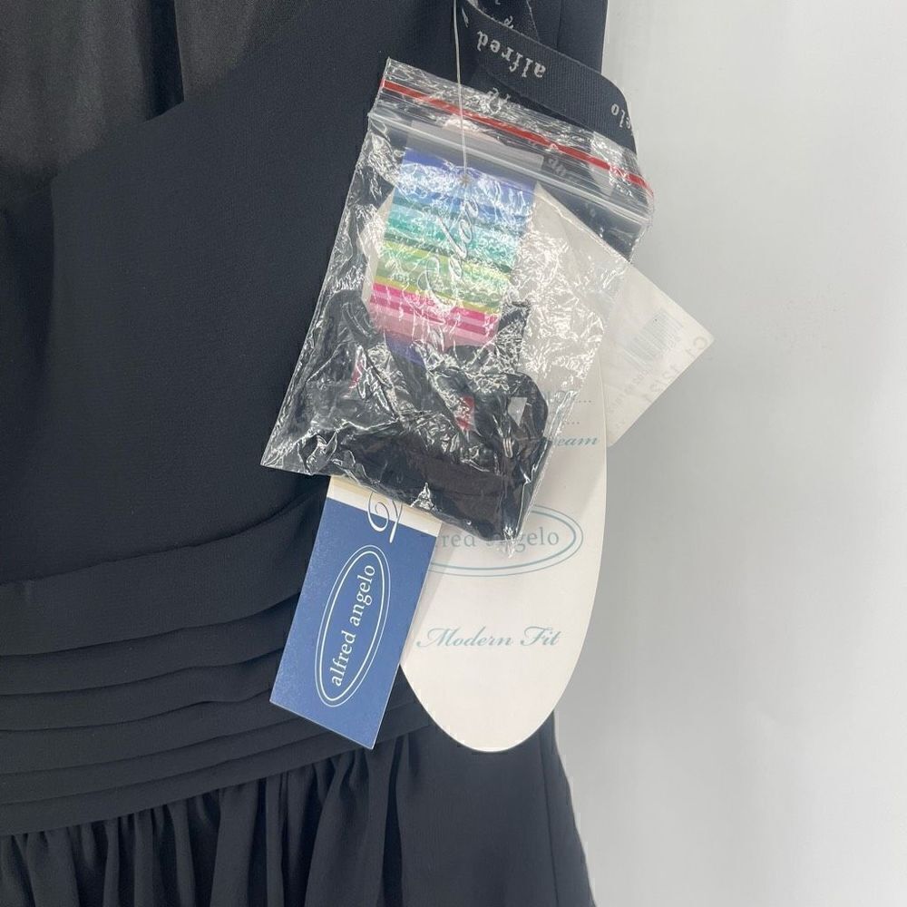 Alfred Angelo Women's Strapless Dress Mini Ruffled Party Cocktail Black NEW 8 - Picture 10 of 12